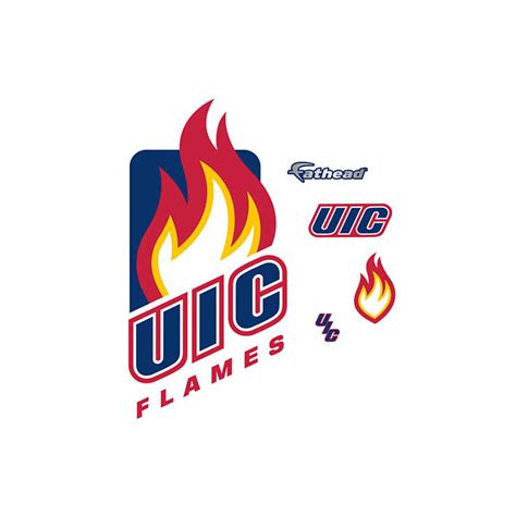 UIC Flames Logo Wall Decal | Shop Fathead® for UIC Flames Decor