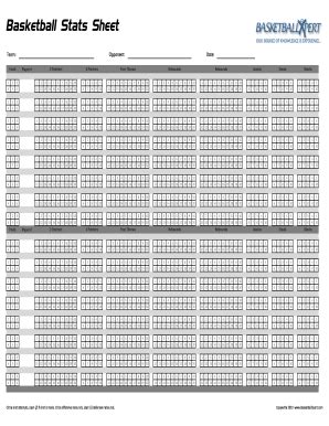 Basketball Stats Sheet - Fill Online, Printable, Fillable, Blank ...