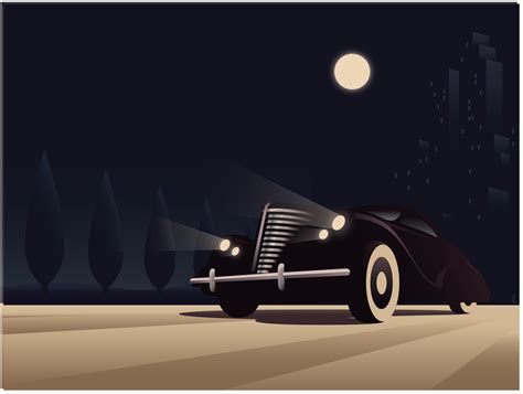 Art Deco Car Poster Vector | Art deco car, Car illustration, Art deco ...