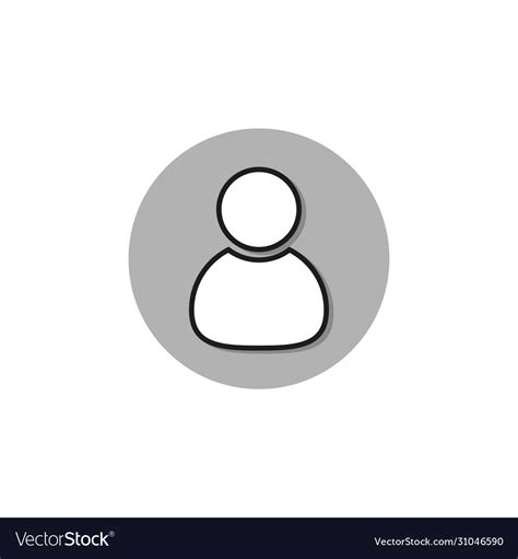 Business icon contact person in flat style Vector Image