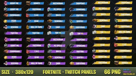 BUNDLE Fortnite - Twitch Panels by LoL-Overlay on DeviantArt