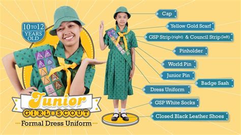 Junior Diagram for International Girl Scouts in the Philippines. | Girl scout uniform, Girl ...