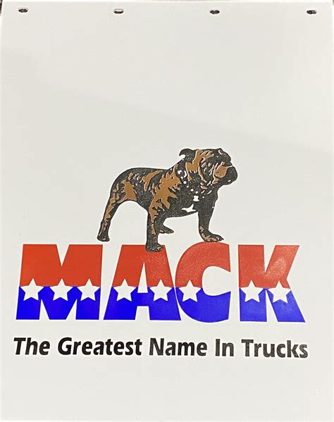 Vintage Mack White Poly Mud Flaps 30" » 75 Chrome Shop