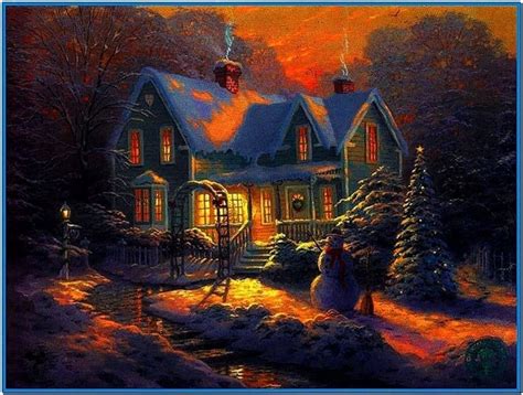 3D Christmas Cottage Full Screensaver - Download-Screensavers.biz