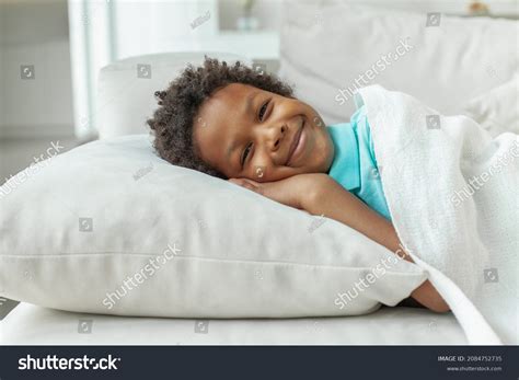 Little Kid Boy Lying His Bed Stock Photo 2084752735 | Shutterstock