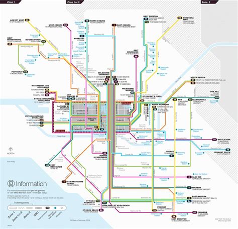 Melbourne tram map - Melbourne tram route map (Australia)