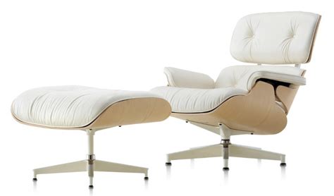 Eames Lounge Chair and Ottoman, White Ash | Herman Miller | CHANINTR