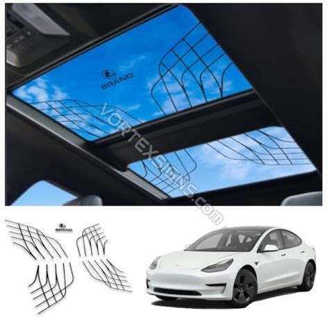 Tesla Model 3 sunroof decal: Maybach style graphics