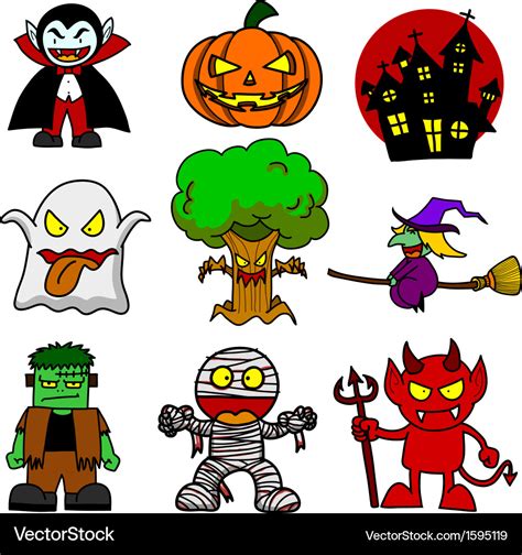 Halloween character cartoon Royalty Free Vector Image