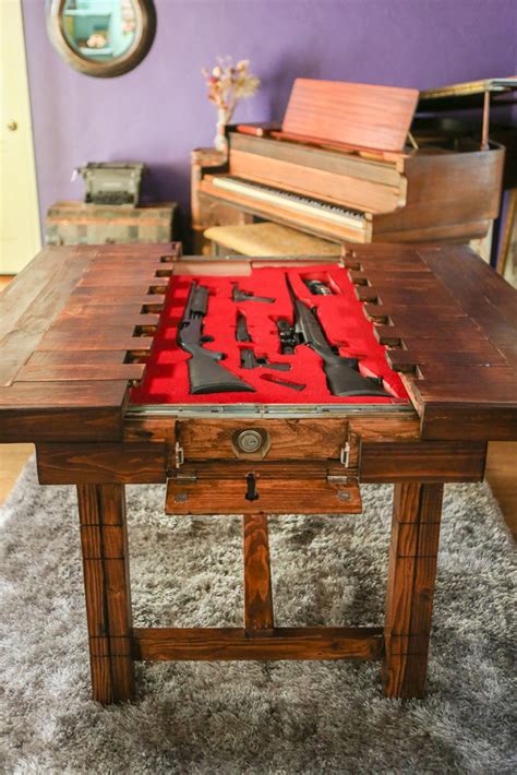 Dining Height Secret Compartment Table for Storing Guns or Other ...