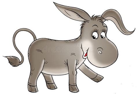 Grey donkey stock illustration. Illustration of cartoon - 1644215