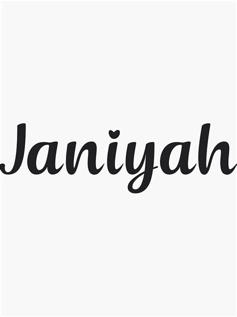 "Janiyah Name" Sticker for Sale by 99Posters | Redbubble