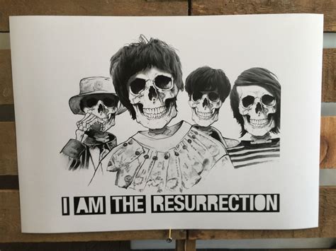 The Stone Roses - (I am the resurrection skulls) Art print | Skull art ...