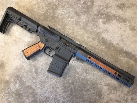 Aluminum/Wood AR Grip & MLOK Handguard Panels - Brazilian Cherry - SHARPS BROS