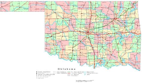 Oklahoma Printable Map