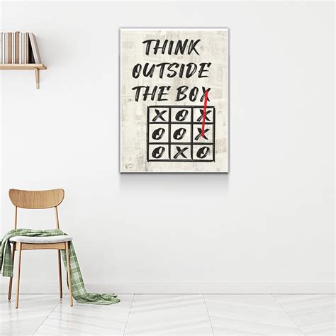 Think Outside the Box Canvas Wall Art Motivational Art - Etsy