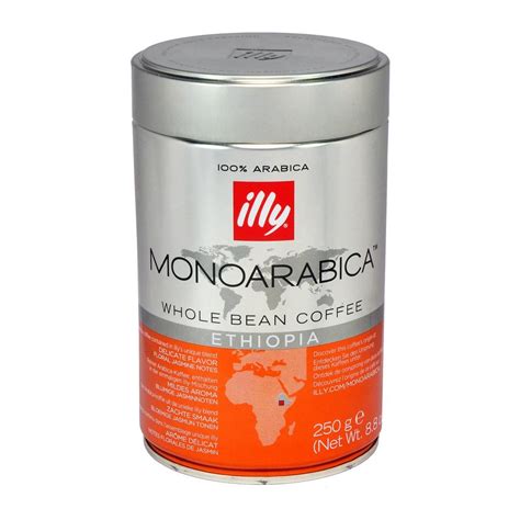 Illy Monoarabica Ethiopia Coffee Beans 250g Tin