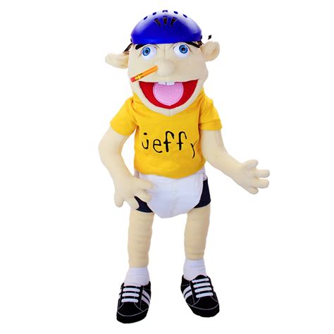 Asdomo Jeffy Boy Plush Stuffed Hand Puppet 60 Cm Action Figure Toy Funny Party Doll Gift For ...