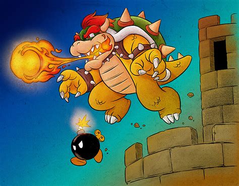 ArtStation - Bowser fire attack