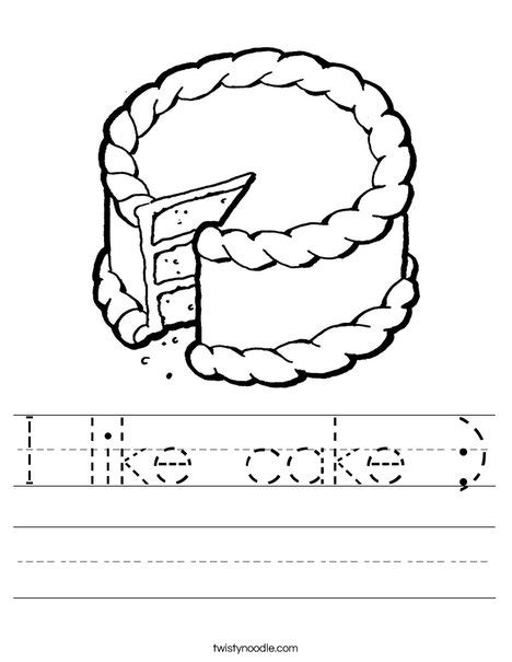 I like cake :) Worksheet - Twisty Noodle