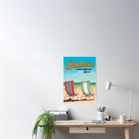 "Benidorm beach travel poster" Poster for Sale by vectorwebstore ...