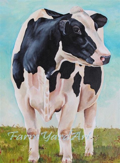 Original Fine Art Holstein cow painting by Laura by farmyardart, $181.00 | Posters, Art and ...