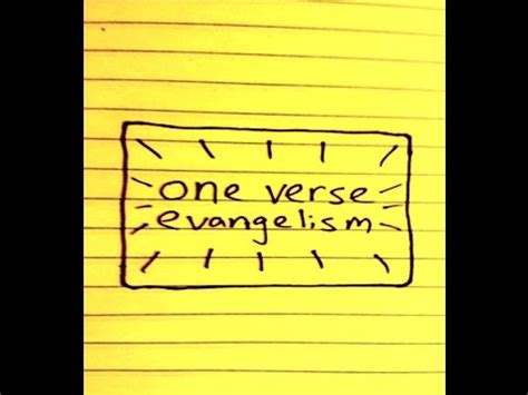 One Verse Evangelism Training - YouTube