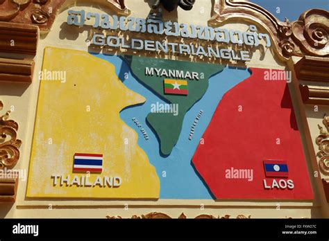 Golden Triangle monument - Thailand, Laos, Myanmar Stock Photo - Alamy