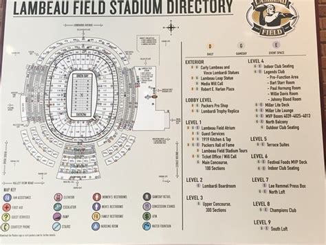 Lambeau Field Seating Map | Elcho Table