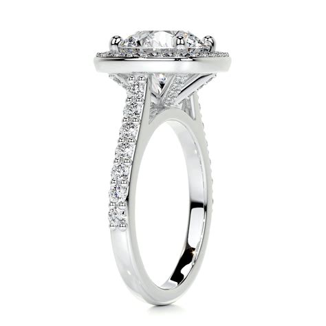 Selena Diamond Engagement Ring, Halo, 2.75 Carat, 14K White Gold – Best Brilliance