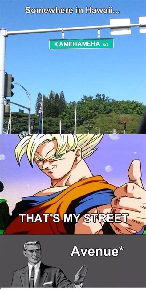 KAMEHAMEHA Street. Avenue* dbz memes; Goku Meme | Dragon ball super funny, Anime dragon ball ...