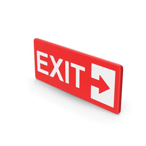 Red Exit Sign 3D Object 2299432165 | Shutterstock