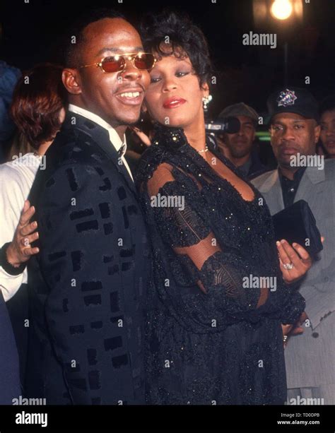 Bobby Brown and pregnant Whitney Houston 1992 Michael Ferguson/PHOTOlink.net Stock Photo - Alamy