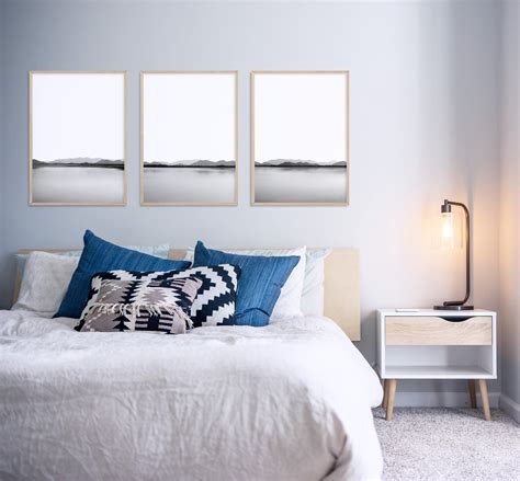 Minimalist Set of 3 Gallery Wall Bedroom Wall Art Peaceful - Etsy