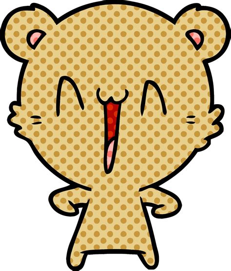 happy bear cartoon 12403062 Vector Art at Vecteezy