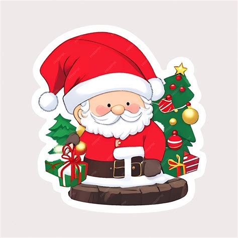 Premium Vector | Santa stickers bundle