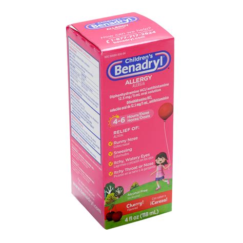 Benadryl Liquid 4 Oz Bottle | MFASCO Health & Safety