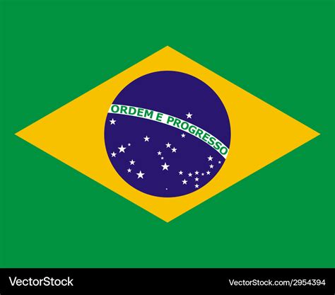 Official national flag of brazil Royalty Free Vector Image