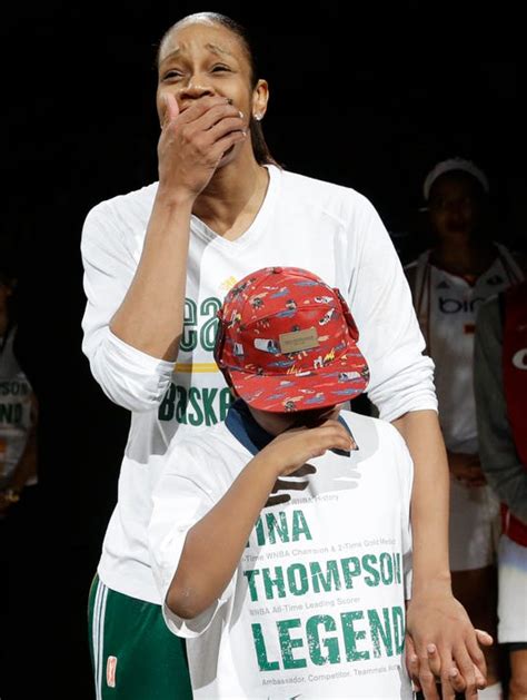 WNBA's first ever pick Tina Thompson finishes with style