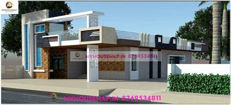 single floor low budget normal house front elevation designs 72×82 ft