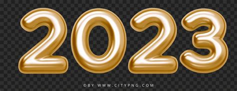 HD Golden 2023 Text Numbers PNG | Citypng