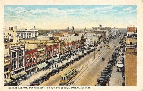 Topeka Kansas Avenue Street Scene Historic Bldgs Antique Postcard K42859 at Amazon's ...