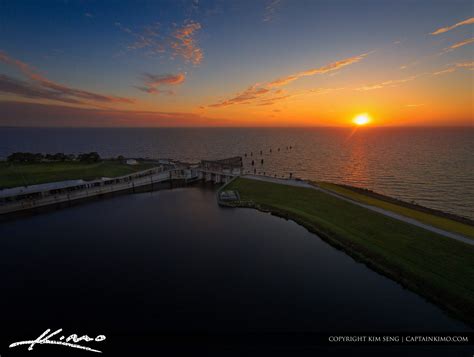 Okeechobee Lake Sunset from Port Mayaca Florida