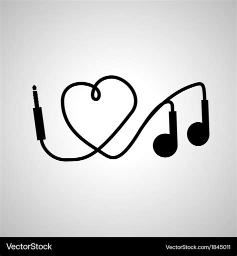 I love music headphones Royalty Free Vector Image