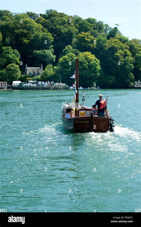 Greenway ferry from Dittisham, River Dart, Devon, England Stock Photo ...