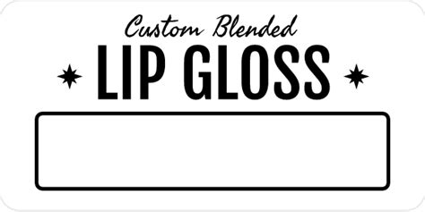 Clear Lip Gloss Tube Labels - Pack of 36 Stickers
