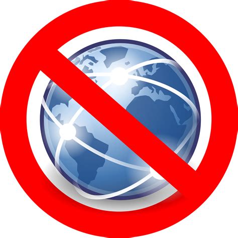 Clipart No Global Internet Pas D Internet Global Black - No Internet Icon Png Transparent Png ...