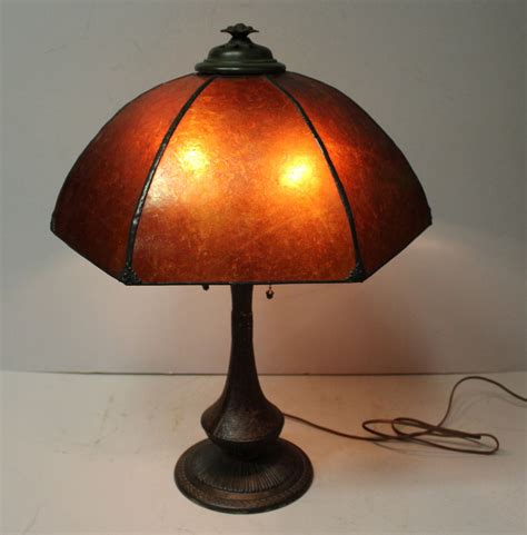 Bargain John's Antiques | Table Lamp with Mica Shade - Bargain John's Antiques