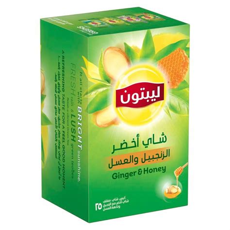 Lipton Green Tea Ginger & Honey 25 Teabags | Green Tea | Lulu KSA