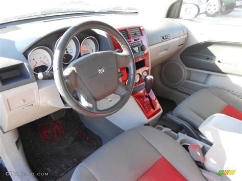 Pastel Slate Gray/Red Interior 2007 Dodge Caliber SXT Photo #76335287 | GTCarLot.com